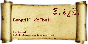 Bangó Ábel névjegykártya