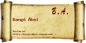 Bangó Ábel névjegykártya