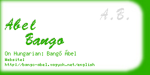 abel bango business card